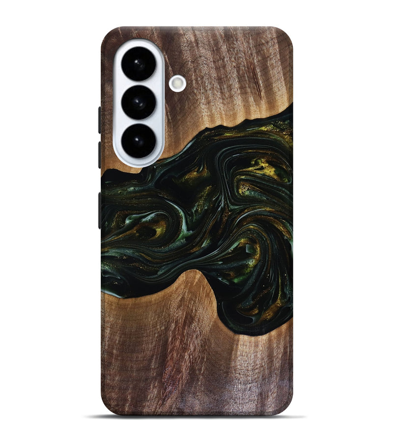 Galaxy S26 Plus Wood Live Edge Phone Case - Rashad (Green, 817927)