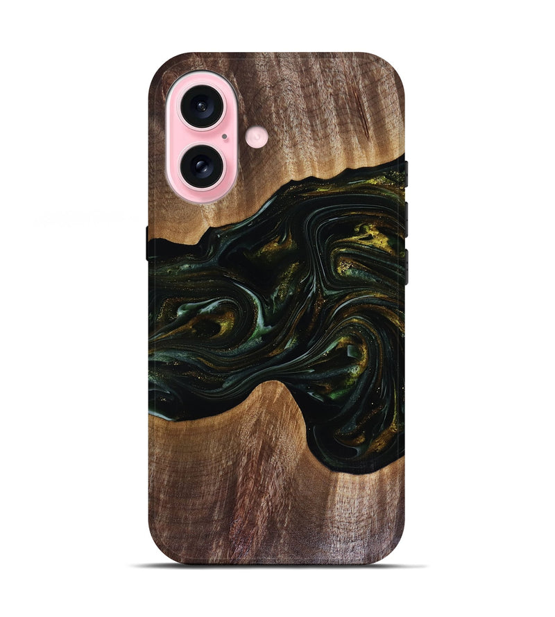 iPhone 17 Wood Live Edge Phone Case - Rashad (Green, 817927)