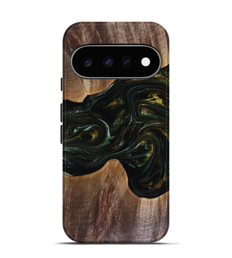 Pixel 11 Wood Live Edge Phone Case - Rashad (Green, 817927)