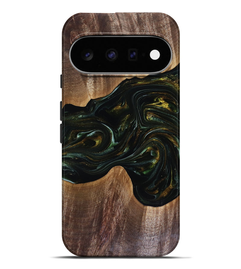 Pixel 11 Pro XL Wood Live Edge Phone Case - Rashad (Green, 817927)