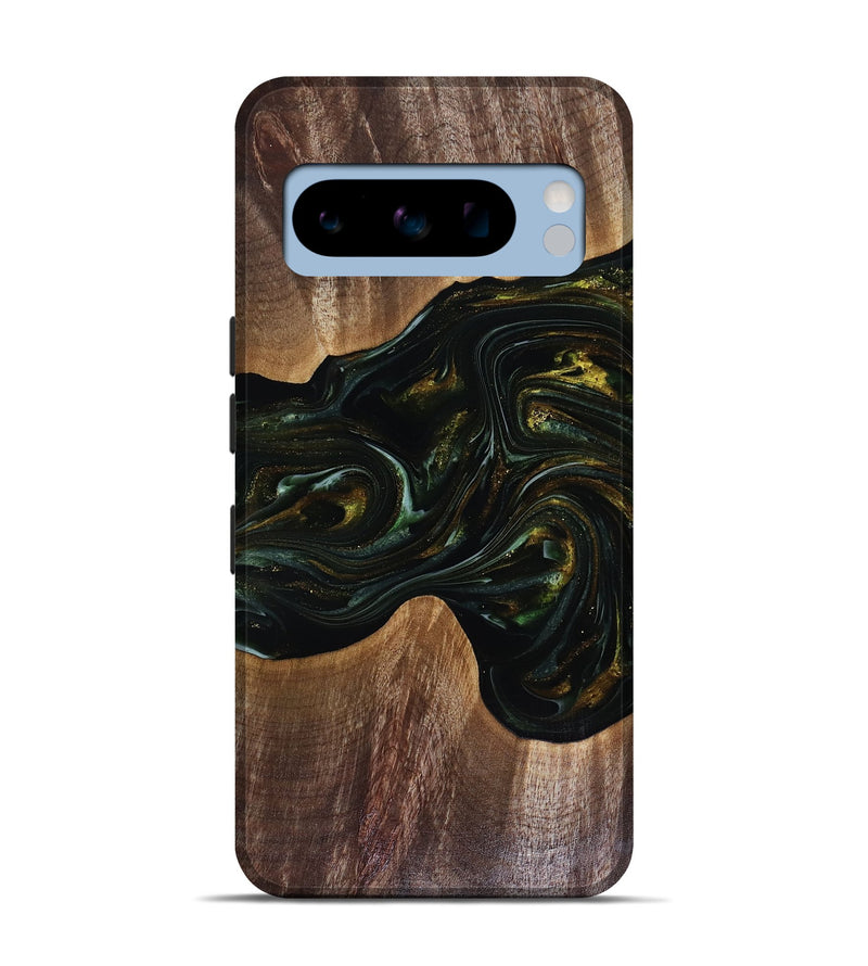 Pixel 8 Pro Wood Live Edge Phone Case - Rashad (Green, 817927)