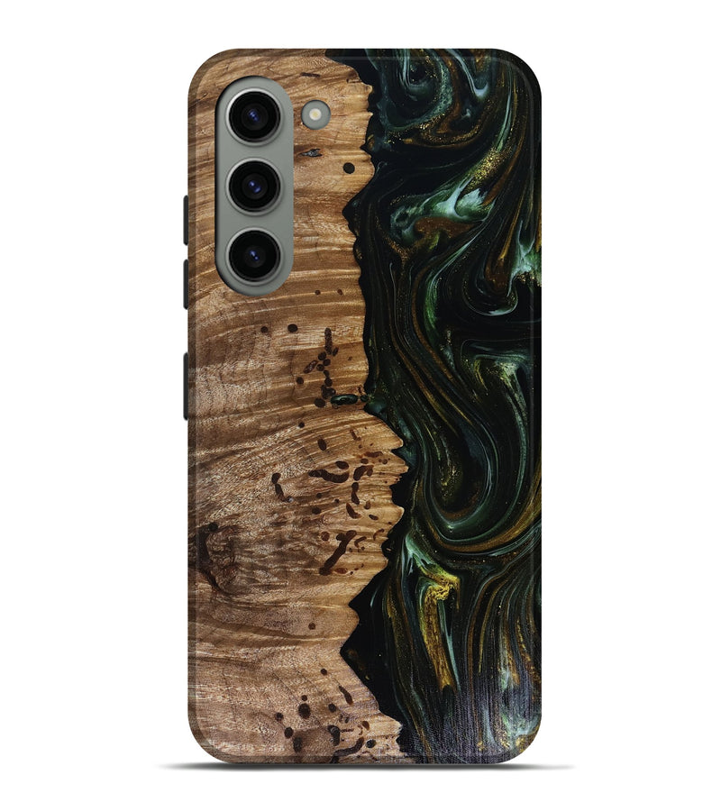 Galaxy S23 Plus Wood Live Edge Phone Case - Grayson (Green, 817929)