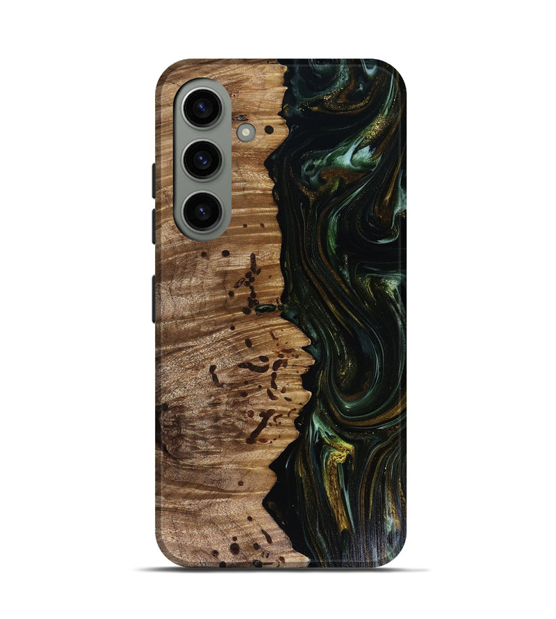 Galaxy S24 Wood Live Edge Phone Case - Grayson (Green, 817929)