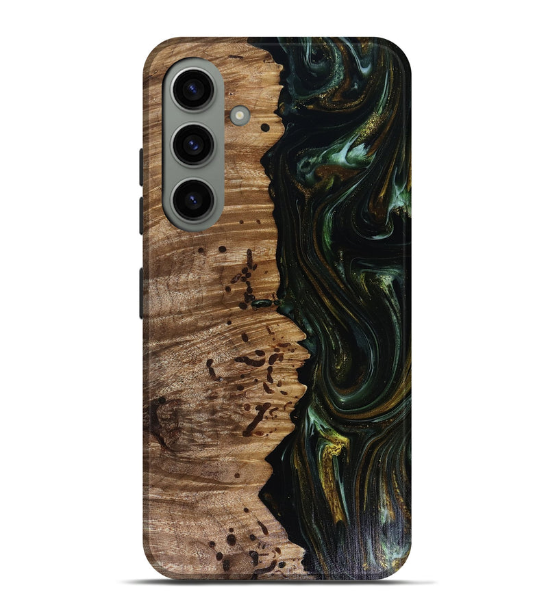 Galaxy S24 Plus Wood Live Edge Phone Case - Grayson (Green, 817929)
