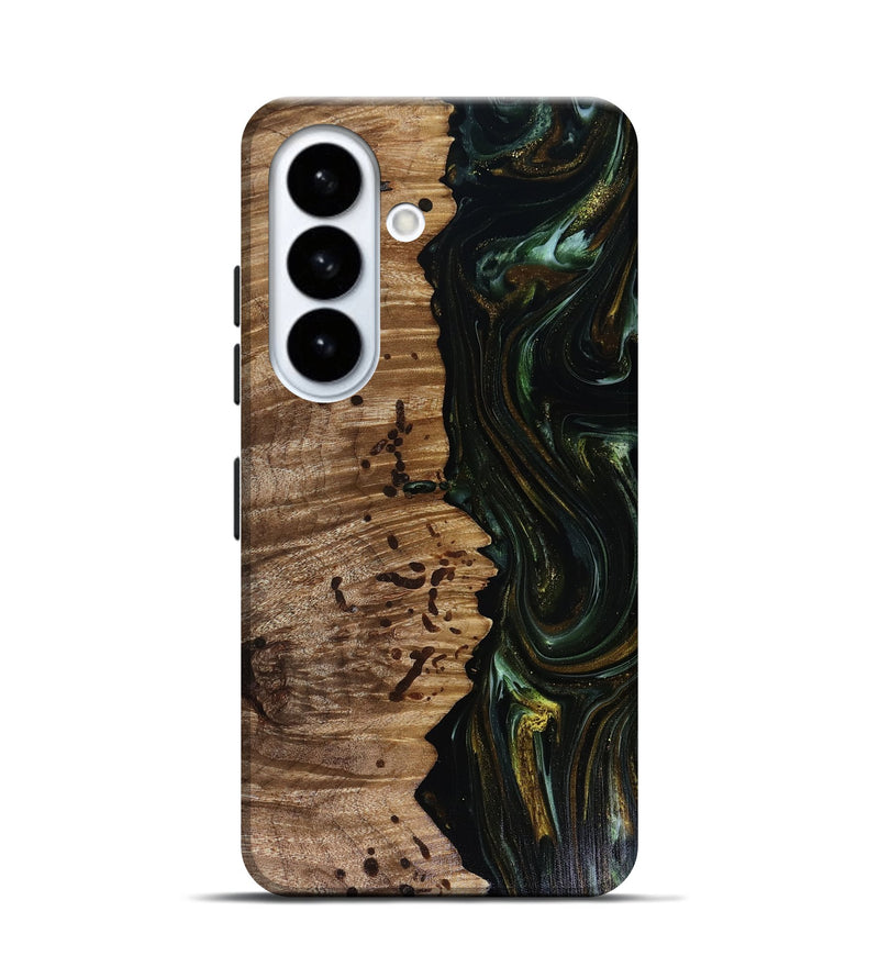Galaxy S26 Wood Live Edge Phone Case - Grayson (Green, 817929)