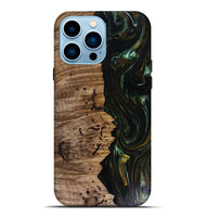 iPhone 14 Pro Max Wood Live Edge Phone Case - Grayson (Green, 817929)