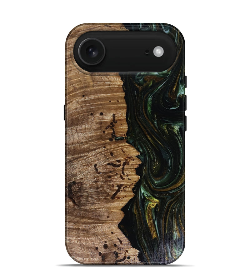 iPhone 17 Air Wood Live Edge Phone Case - Grayson (Green, 817929)