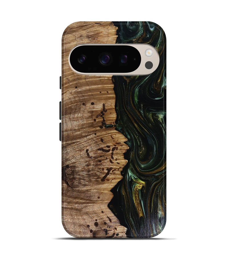 Pixel 10 Wood Live Edge Phone Case - Grayson (Green, 817929)