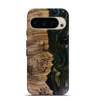 Pixel 9 Wood Live Edge Phone Case - Grayson (Green, 817929)