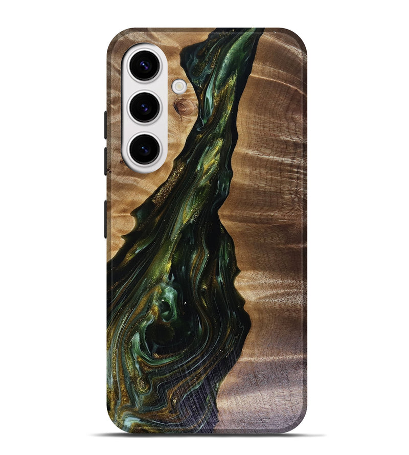 Galaxy S25 Plus Wood Live Edge Phone Case - Ayleen (Green, 817933)