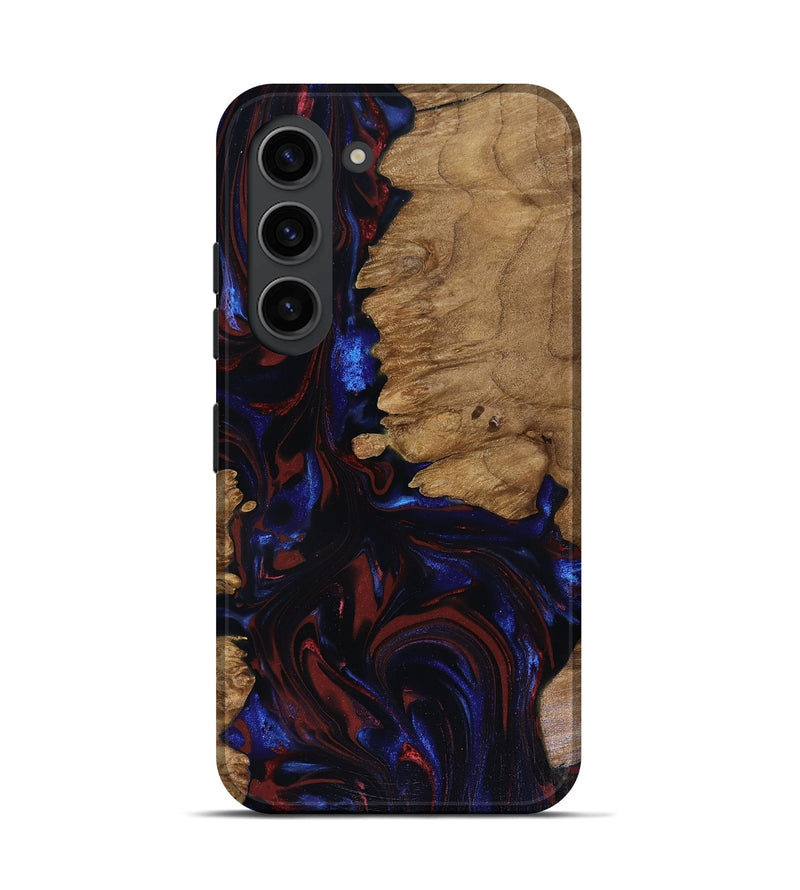 Galaxy S23 Wood Live Edge Phone Case - Peyton (Red, 817940)