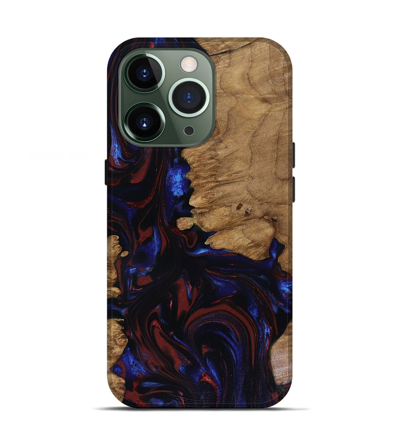 iPhone 13 Pro Wood Live Edge Phone Case - Peyton (Red, 817940)