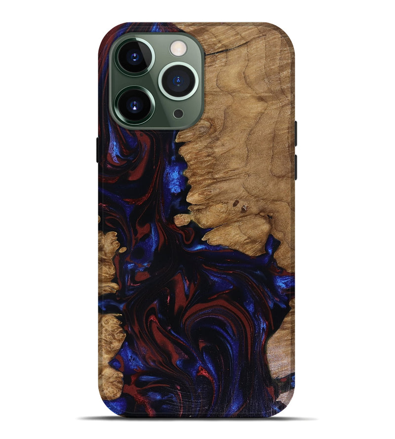 iPhone 13 Pro Max Wood Live Edge Phone Case - Peyton (Red, 817940)