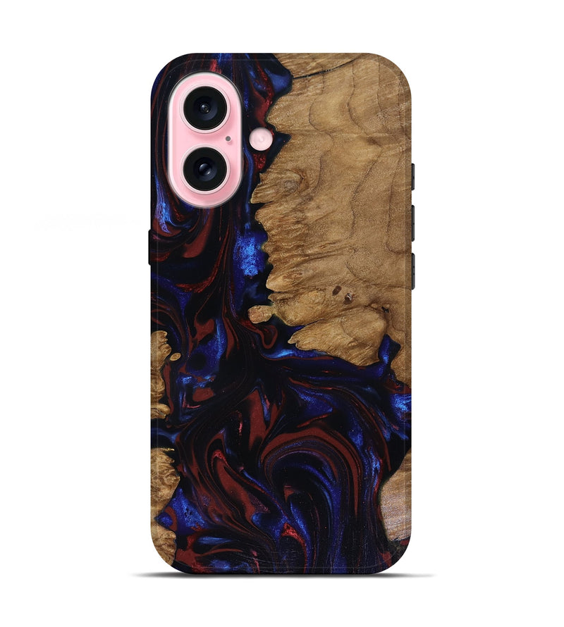 iPhone 17 Wood Live Edge Phone Case - Peyton (Red, 817940)