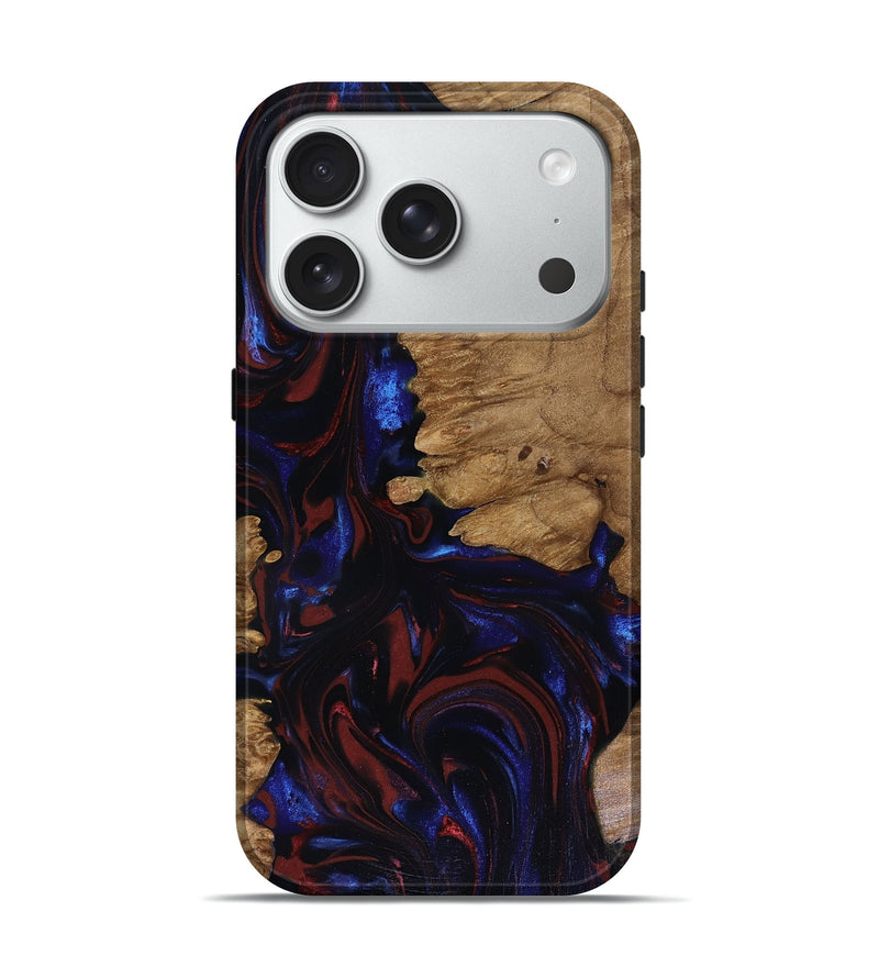 iPhone 18 Pro Wood Live Edge Phone Case - Peyton (Red, 817940)