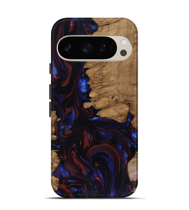 Pixel 9 Pro Wood Live Edge Phone Case - Peyton (Red, 817940)