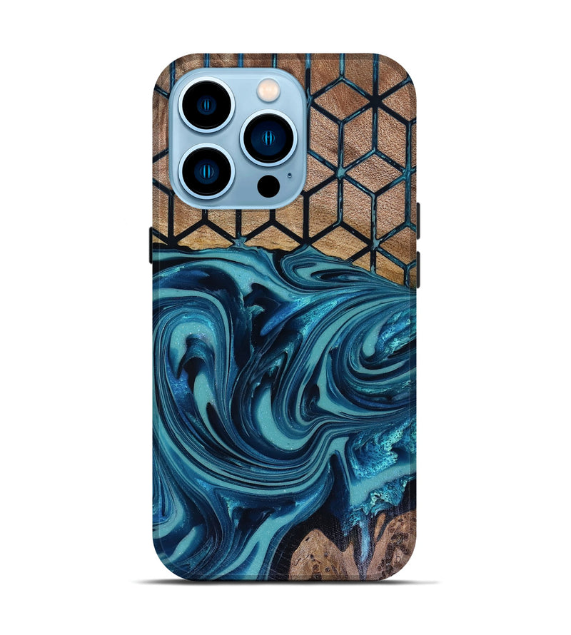 iPhone 14 Pro Wood Live Edge Phone Case - Matheo (Pattern, 817942)