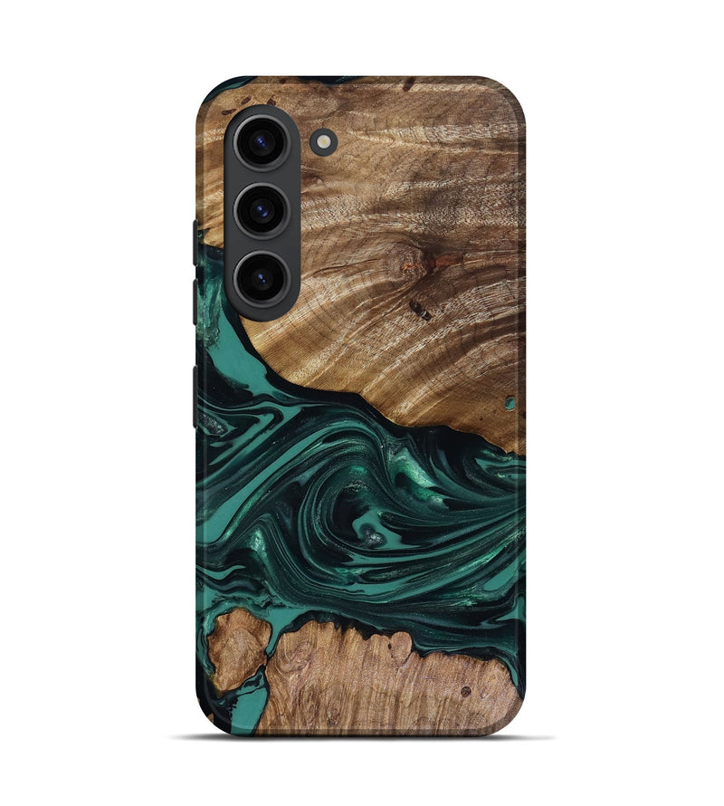 Galaxy S23 Wood Live Edge Phone Case - Jena (Green, 817944)