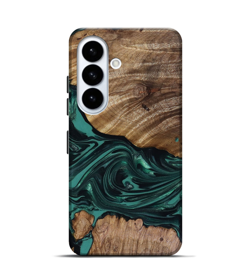 Galaxy S26 Wood Live Edge Phone Case - Jena (Green, 817944)