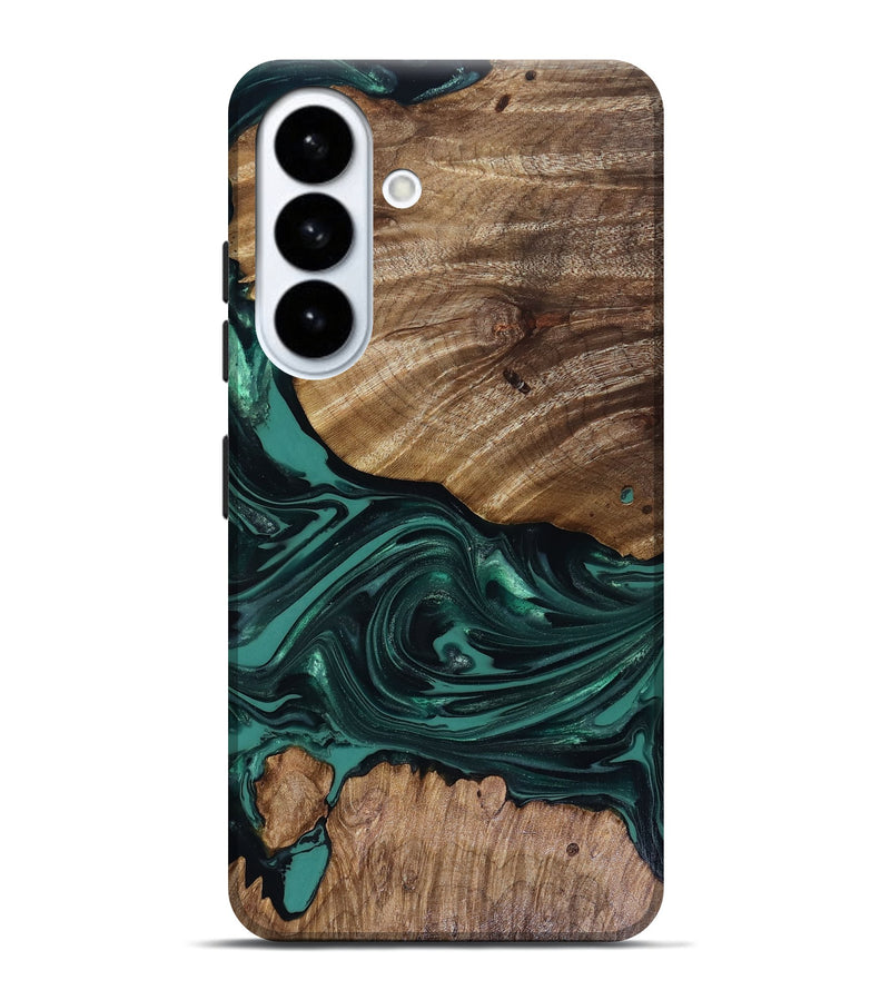 Galaxy S26 Plus Wood Live Edge Phone Case - Jena (Green, 817944)