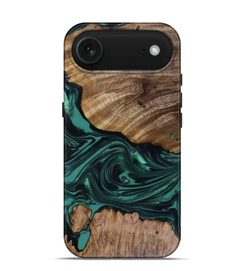 iPhone 17 Air Wood Live Edge Phone Case - Jena (Green, 817944)