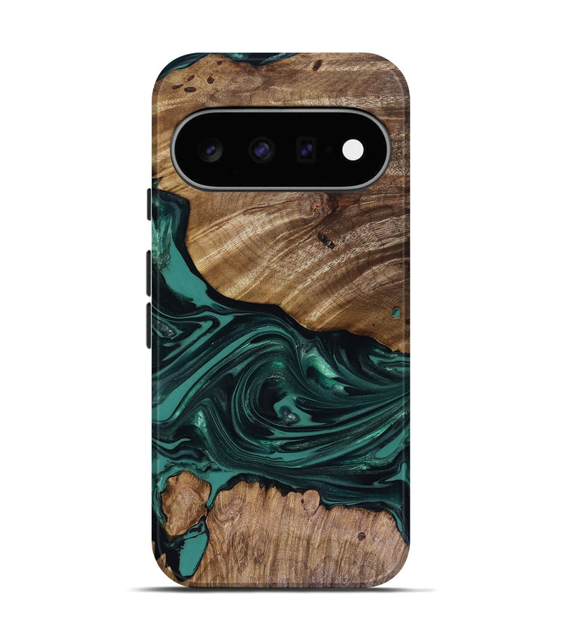Pixel 11 Wood Live Edge Phone Case - Jena (Green, 817944)