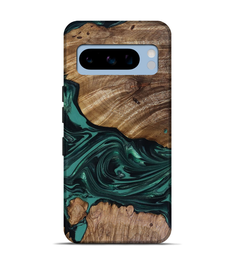 Pixel 8 Pro Wood Live Edge Phone Case - Jena (Green, 817944)