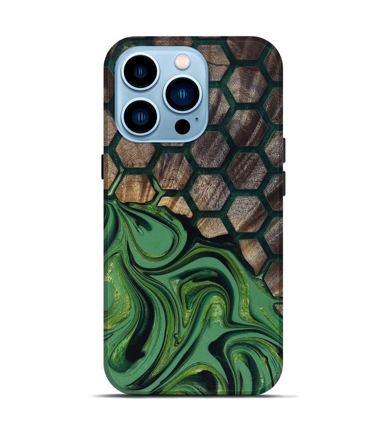 iPhone 14 Pro Wood Live Edge Phone Case - Malvina (Pattern, 817945)
