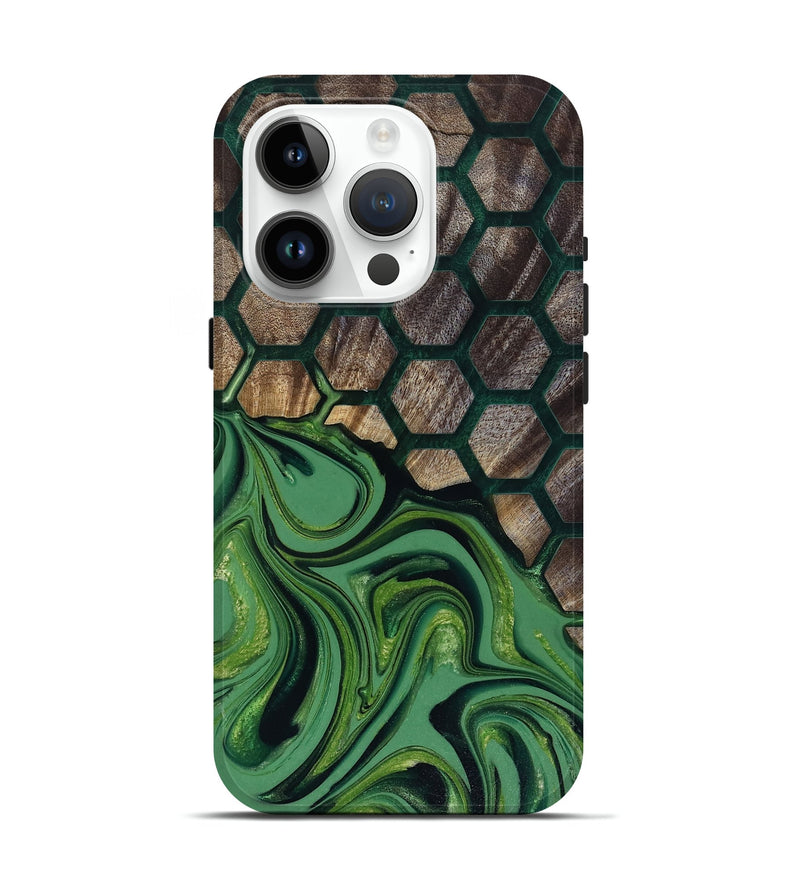 iPhone 15 Pro Wood Live Edge Phone Case - Malvina (Pattern, 817945)