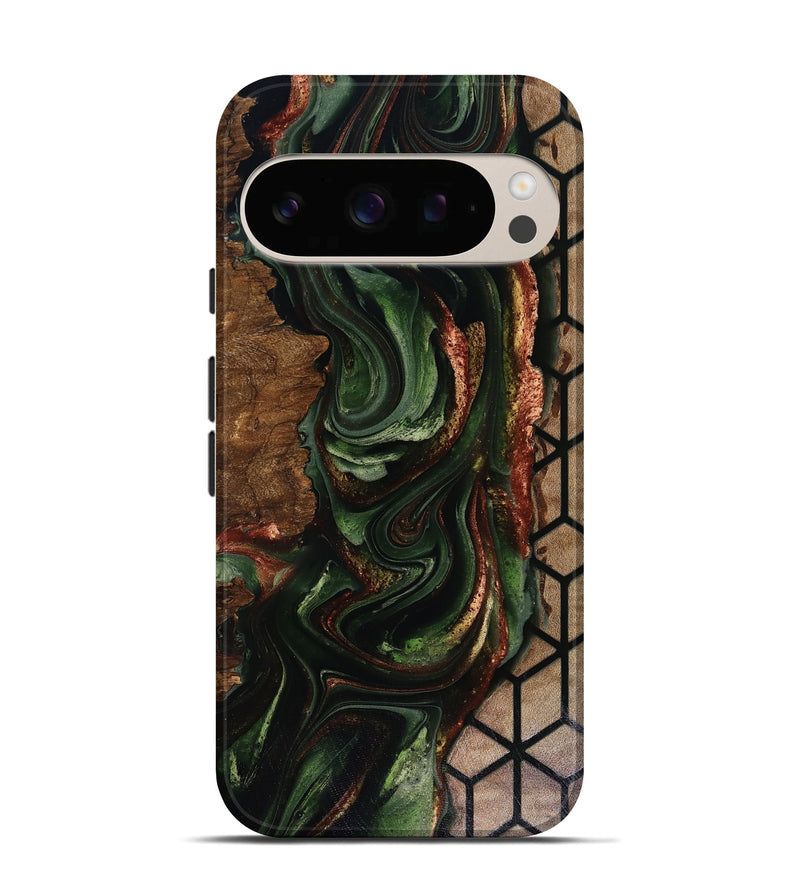 Pixel 10 Wood Live Edge Phone Case - Corina (Green, 817947)