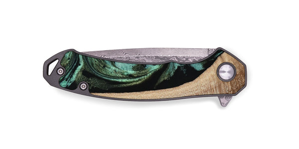 EDC Wood Pocket Knife - Violeta (Green, 817961)