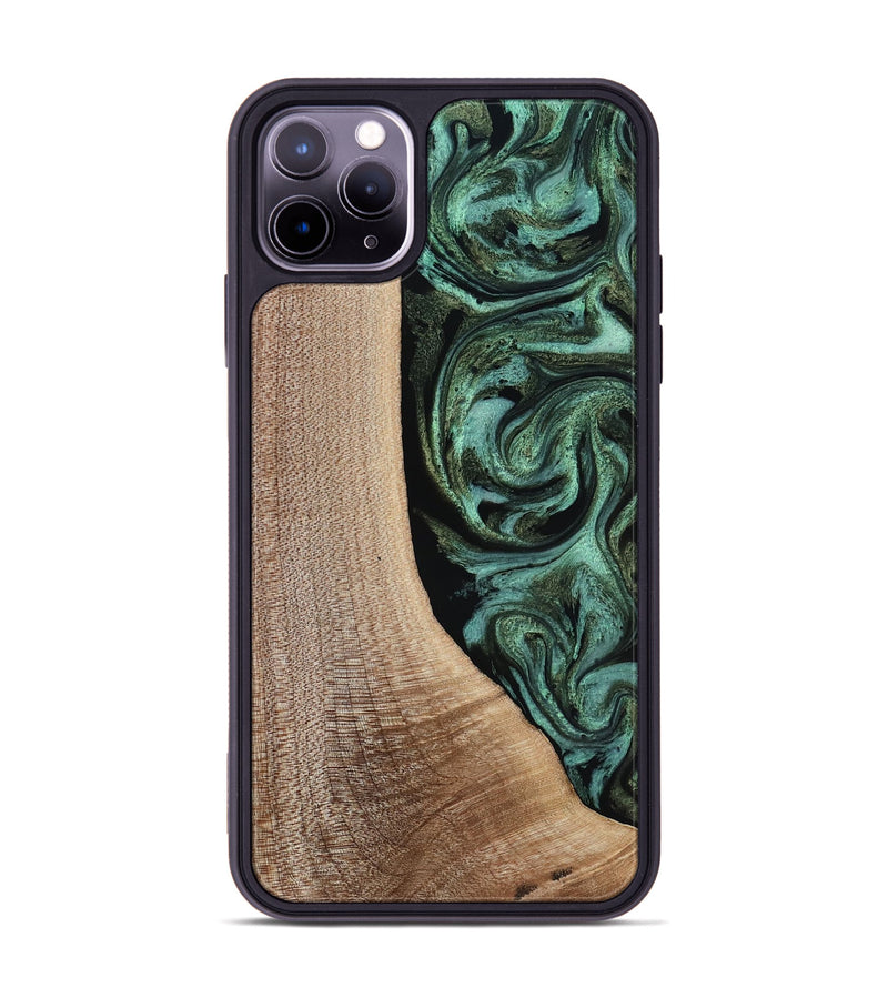 iPhone 11 Pro Max Wood Phone Case - Violeta (Green, 817961)