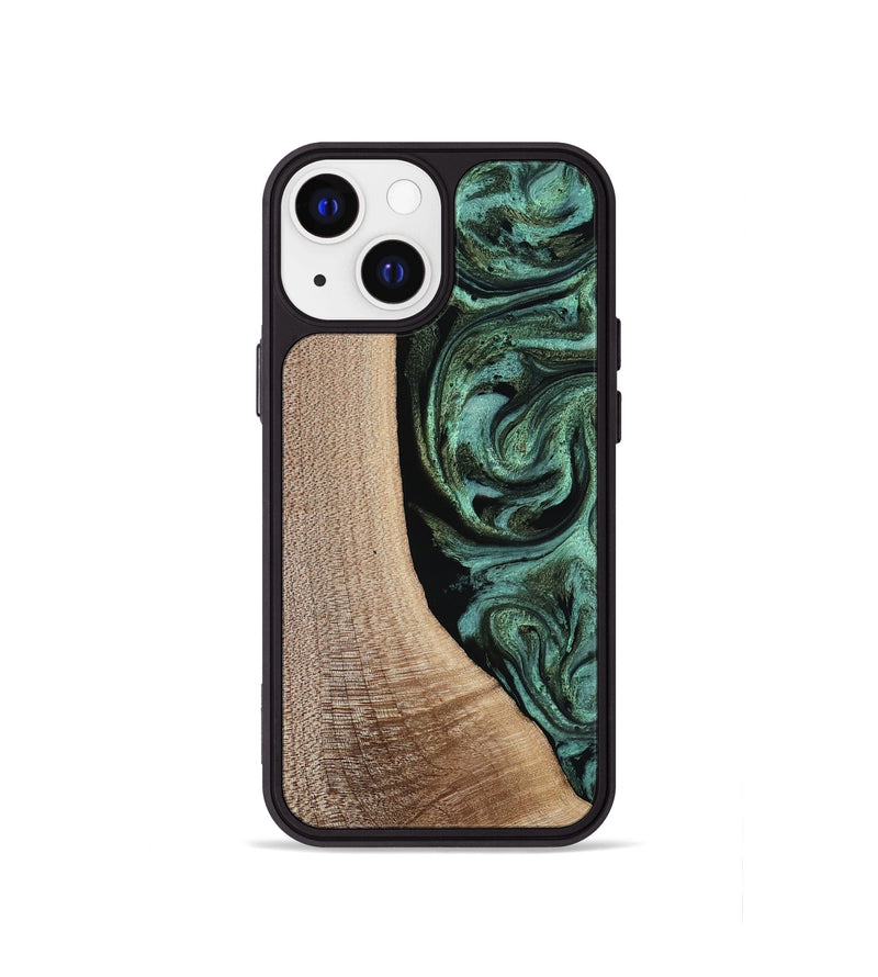 iPhone 13 mini Wood Phone Case - Violeta (Green, 817961)
