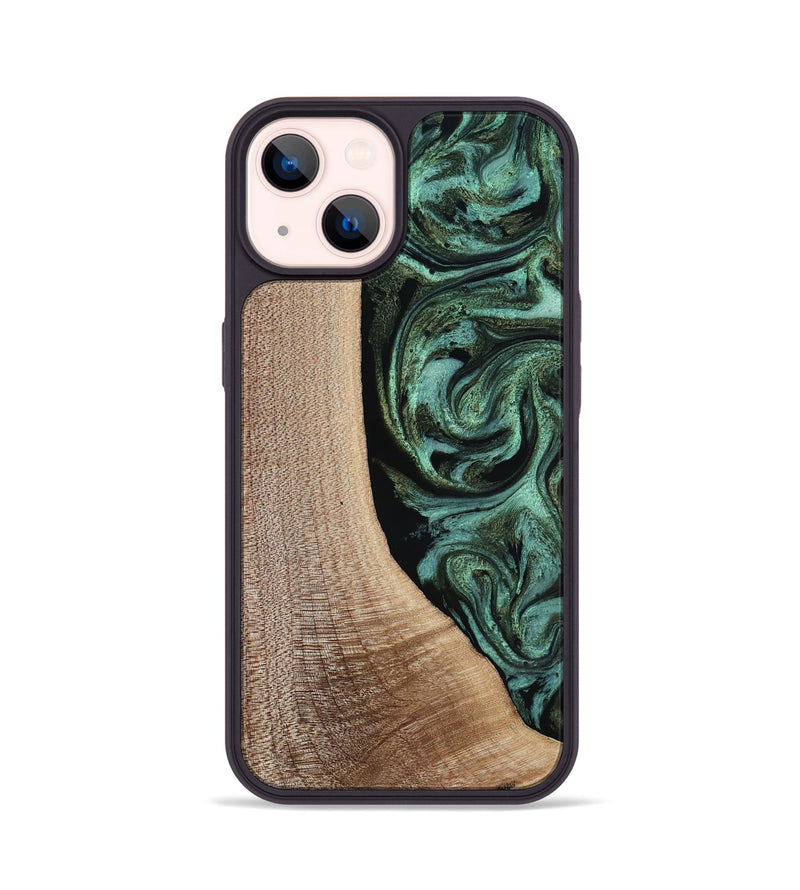 iPhone 14 Wood Phone Case - Violeta (Green, 817961)