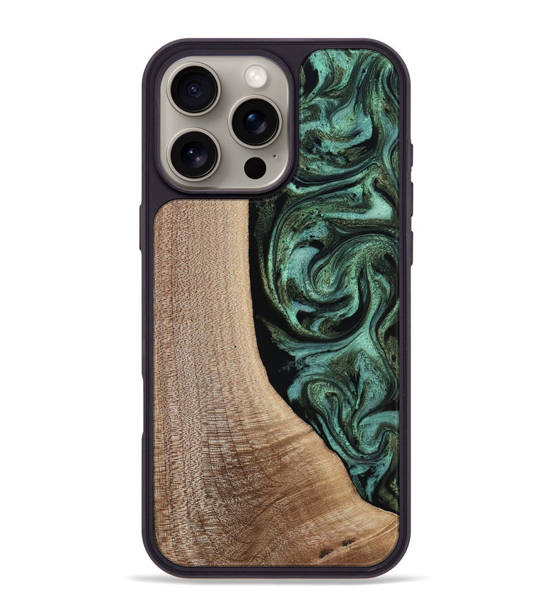 iPhone 16 Pro Max Wood Phone Case - Violeta (Green, 817961)