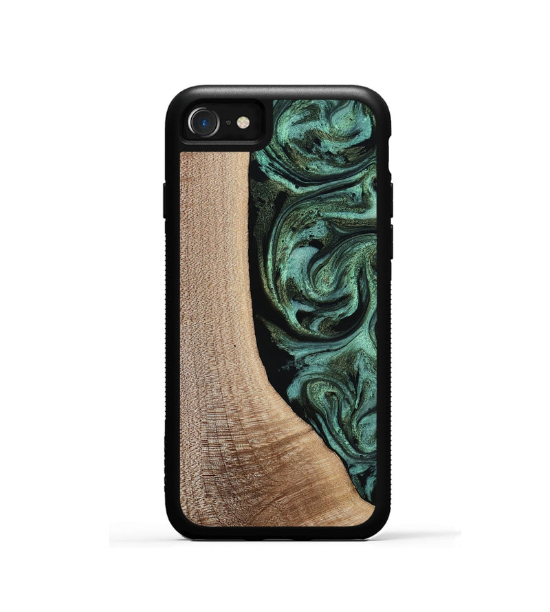 iPhone SE Wood Phone Case - Violeta (Green, 817961)