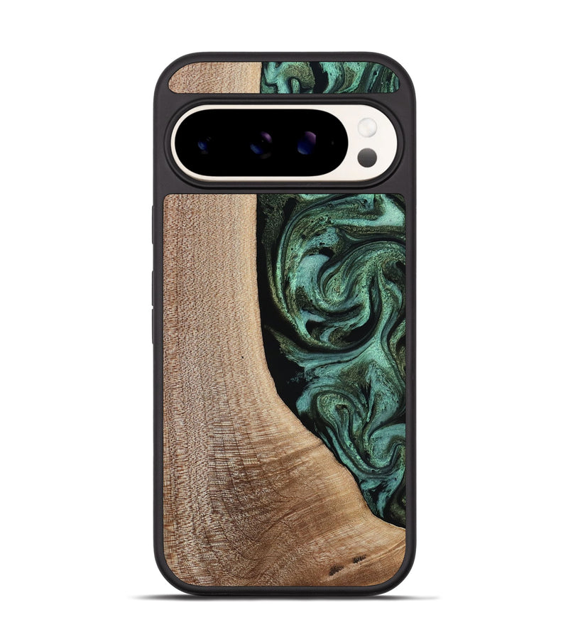 Pixel 9 Wood Phone Case - Violeta (Green, 817961)