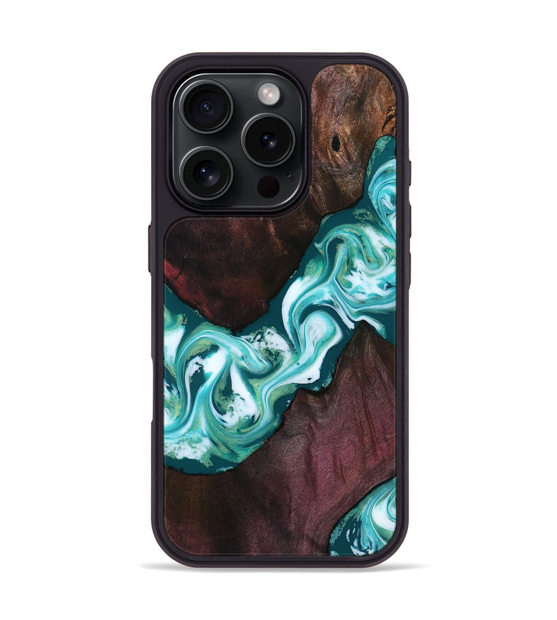 iPhone 16 Pro Wood Phone Case - Robby (Green, 817966)