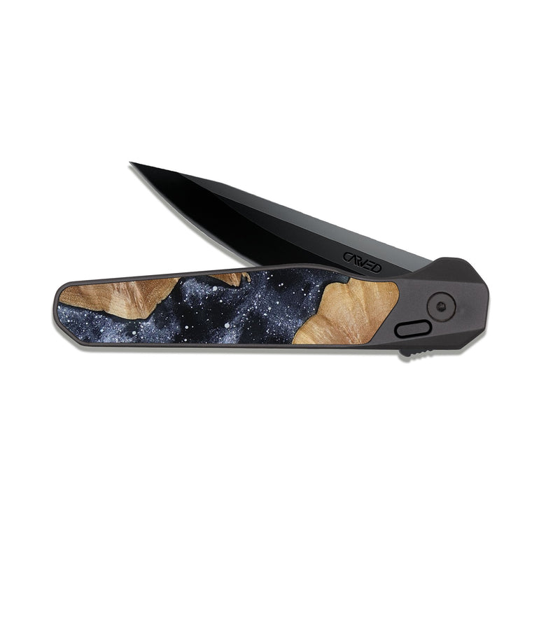 EDC Dark Slate Wood Pocket Knife - Saanvi (Cosmos, 817977)