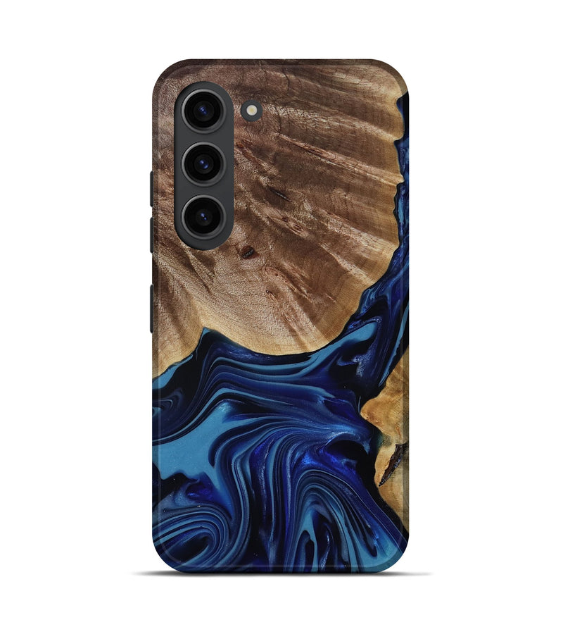 Galaxy S23 Wood Live Edge Phone Case - Melvina (Blue, 818001)