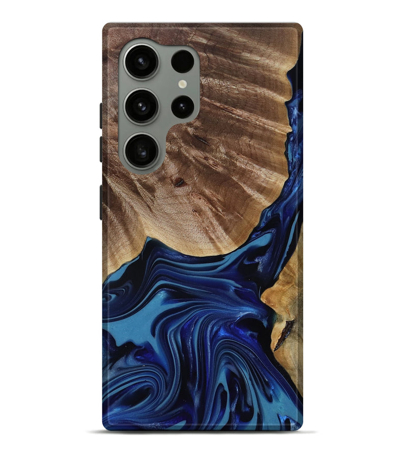 Galaxy S24 Ultra Wood Live Edge Phone Case - Melvina (Blue, 818001)