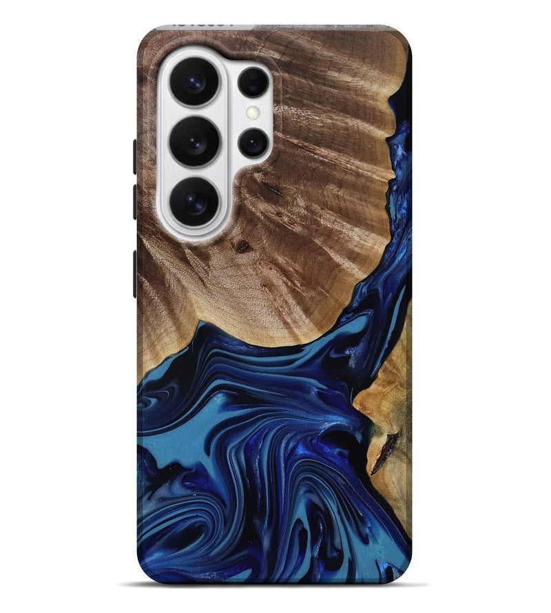Galaxy S26 Ultra Wood Live Edge Phone Case - Melvina (Blue, 818001)