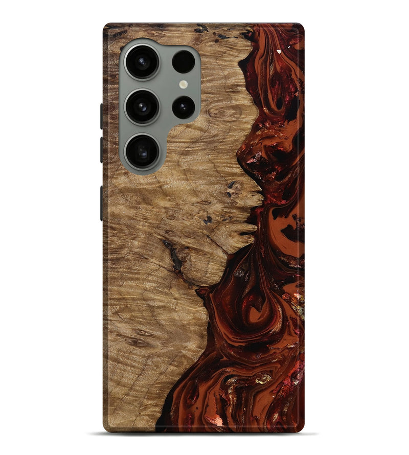 Galaxy S24 Ultra Wood Live Edge Phone Case - Yandel (Red, 818002)