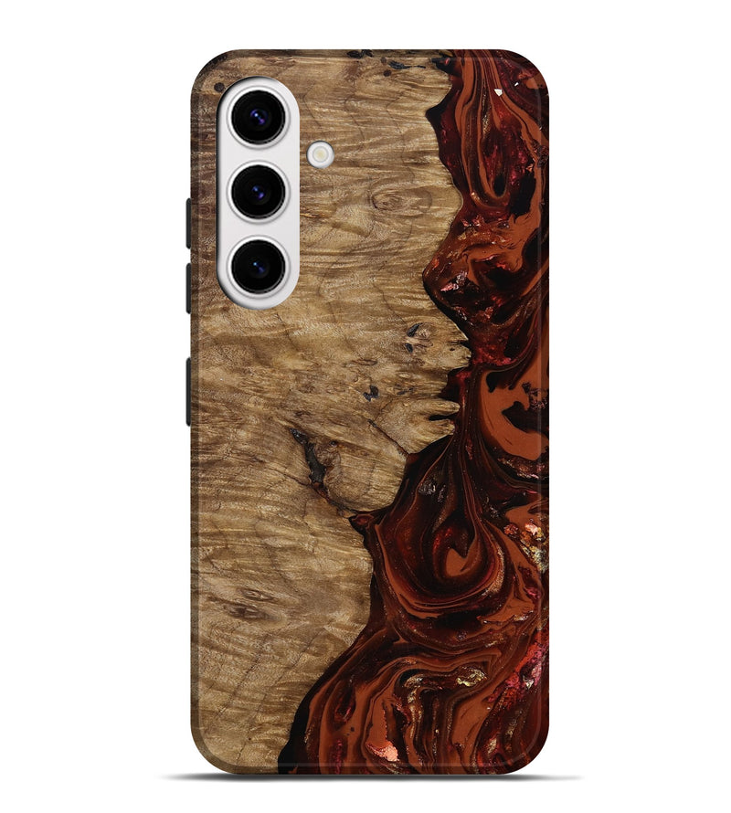 Galaxy S25 Plus Wood Live Edge Phone Case - Yandel (Red, 818002)