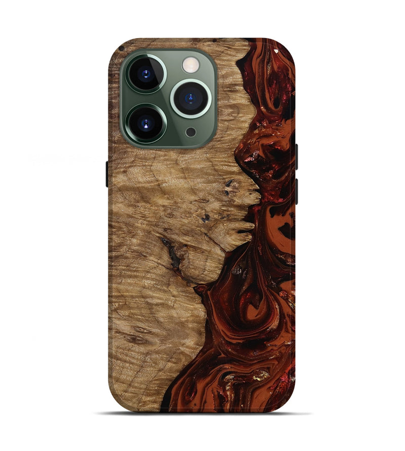 iPhone 13 Pro Wood Live Edge Phone Case - Yandel (Red, 818002)