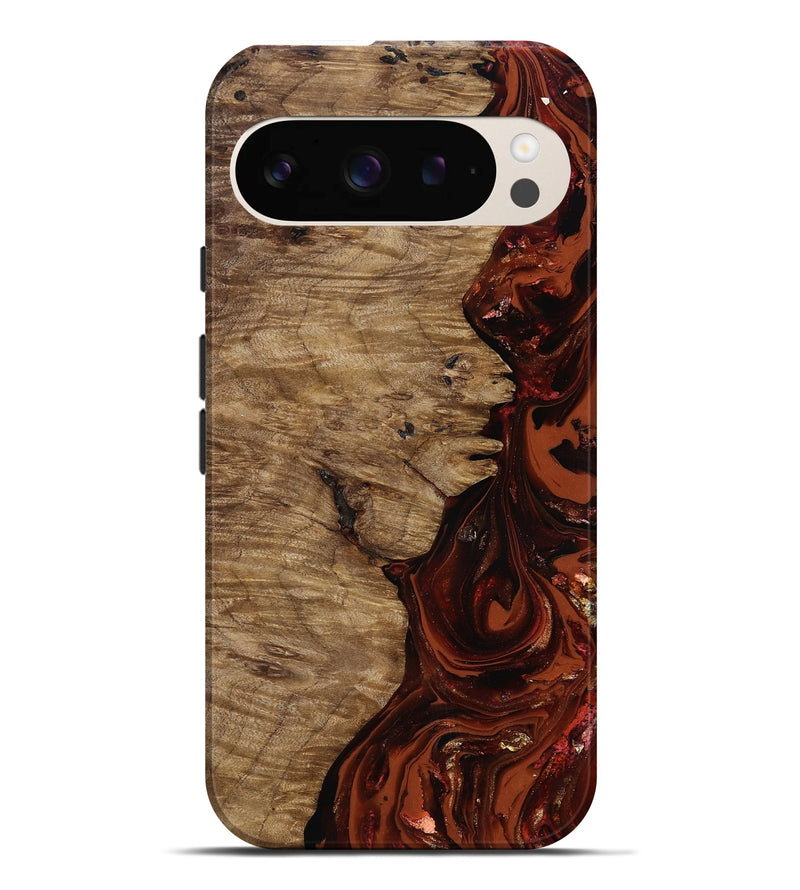 Pixel 9 Pro XL Wood Live Edge Phone Case - Yandel (Red, 818002)