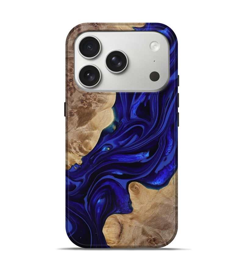 iPhone 17 Pro Wood Live Edge Phone Case - Ernst (Purple, 818004)