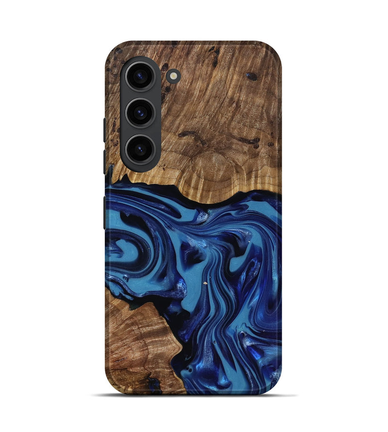 Galaxy S23 Wood Live Edge Phone Case - Domenic (Blue, 818006)