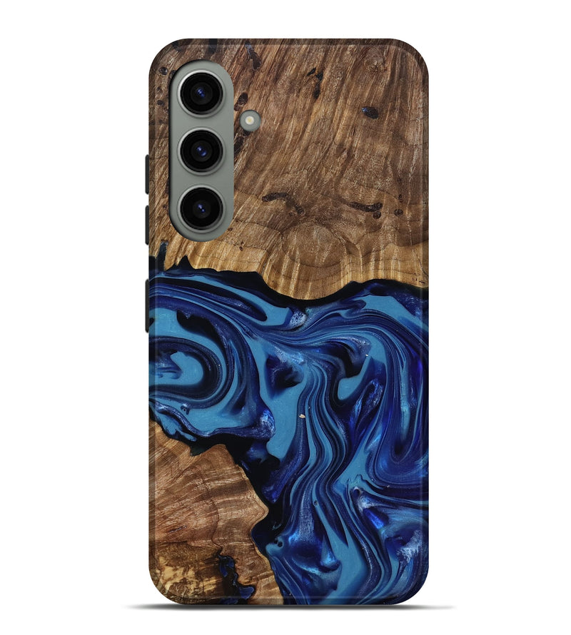 Galaxy S24 Plus Wood Live Edge Phone Case - Domenic (Blue, 818006)