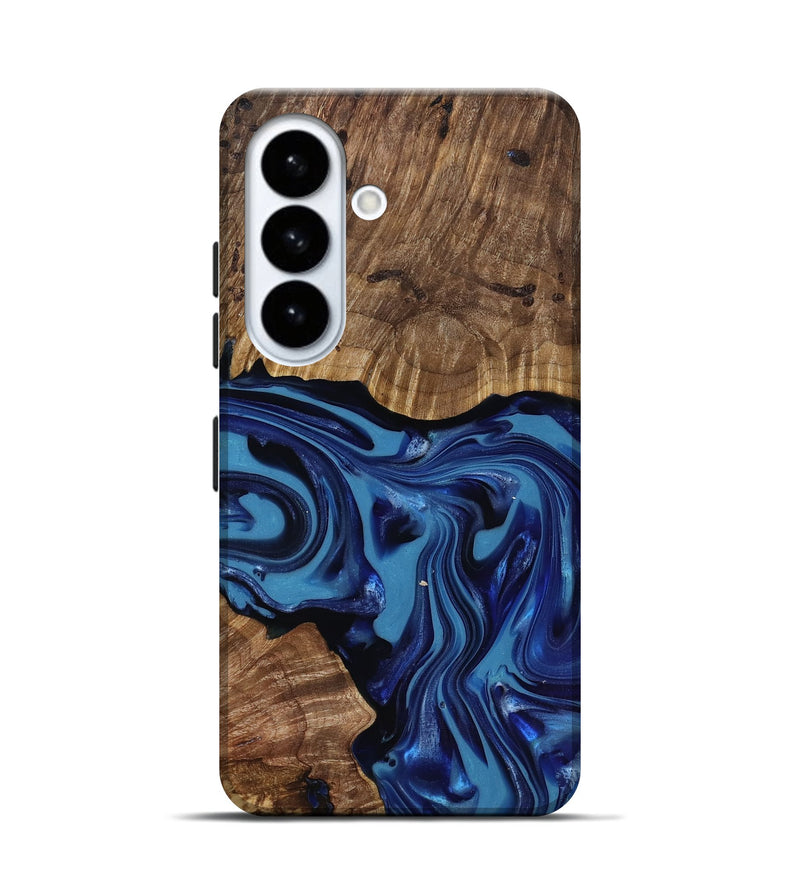 Galaxy S26 Wood Live Edge Phone Case - Domenic (Blue, 818006)